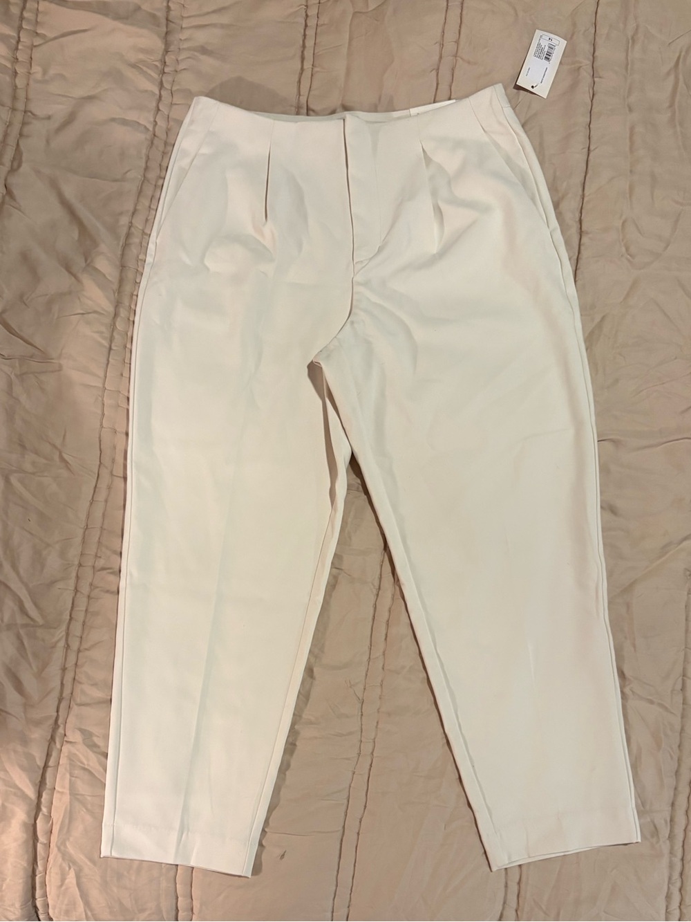 a new day Cream High-Waist Pleated Trousers